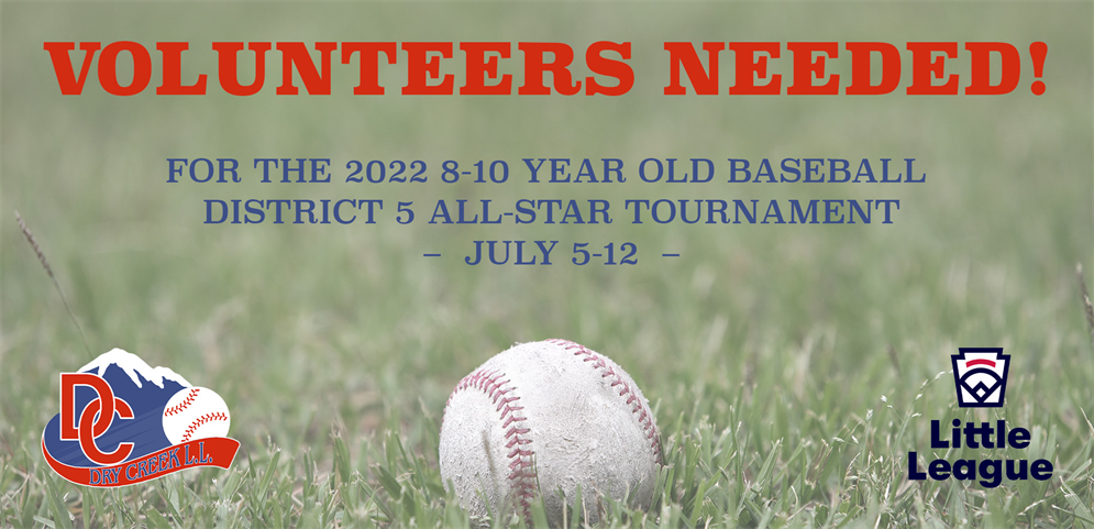 Volunteers needed for Dry Creek All-Star tournament