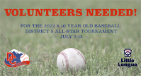 Volunteers needed for Dry Creek All-Star tournament